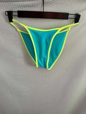 Wild Fable Teal and Neon Yellow Bikini Bottoms Size XS